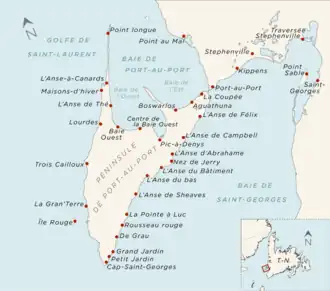 Kaart van Port au Port