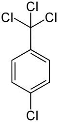 Structuurformule van 4-chloorbenzotrichloride