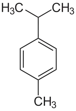 Structuurformule van p-cymeen