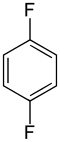 Structuurformule van 1,4-difluorbenzeen