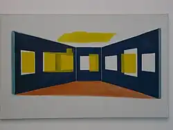 Painting on the bullfight, door René Daniëls