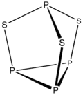 Structuurformule van fosforsesquisulfide