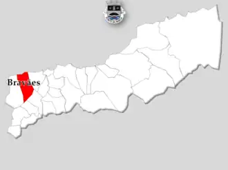 Kaart van Bravães