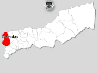 Kaart van Lavradas