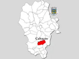 Kaart van Cabaços