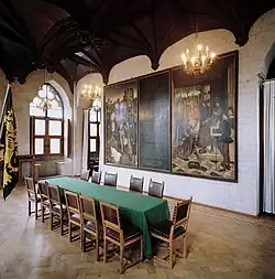 Kopie van de Franz Meerts in de schepenzaal van het stadhuis van Leuven