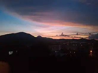 Zonsondergang in de gemeente Cachoeira de Minas