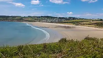 Plage de Trez Bellec gezien vanaf wandelroute GR 34