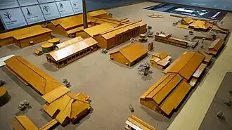 Maquette van de gebouwen van de suikerfabriek Colomadu (Pabrik Gula Colomadu) in  Malangdjiwan.