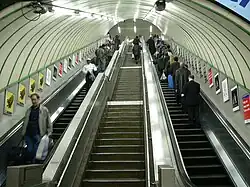 De roltrapgroep van de Bakerloo Line.