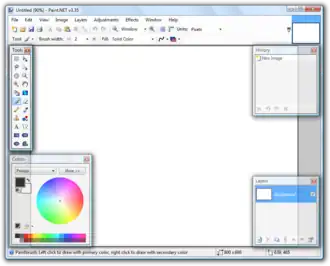 Screenshot van Paint.NET