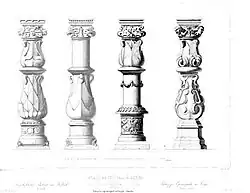 Cour d'Honneur met verschillende zuilentypes