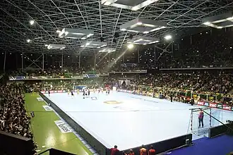 De hal waar de final four wordt gespeeld