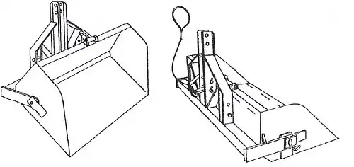 Gedragen kipper; grondbak