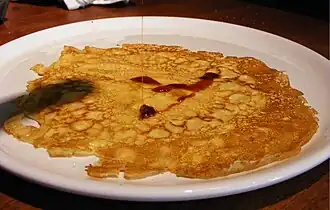 Klassieke pannenkoek met stroop