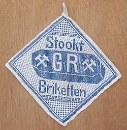 Pannenlap met reclame