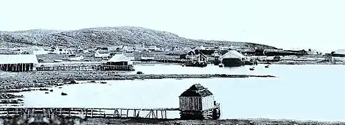 Foto met zicht op Conche uit 1859