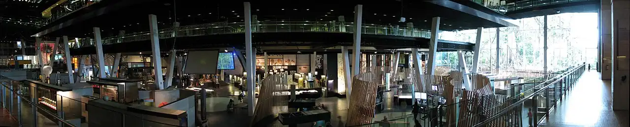 Panorama van de centrale zaal van CosmoCaixa