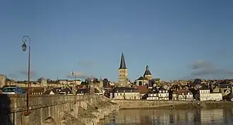 Uitzicht op La Charité-sur-Loire