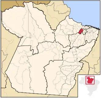 Ligging van de Braziliaanse microregio Belém in Pará