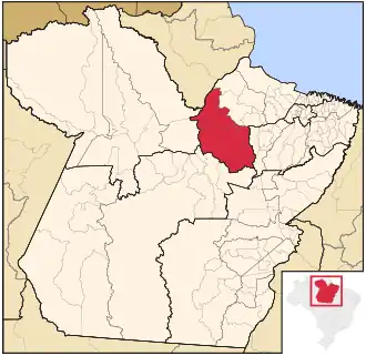 Ligging van de Braziliaanse microregio Portel in Pará
