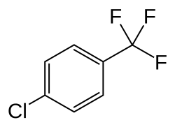 Structuurformule van 4-chloorbenzotrifluoride