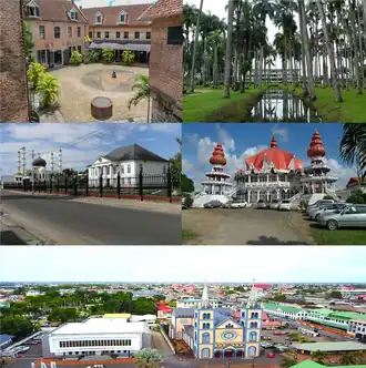 Een collage van Paramaribo
