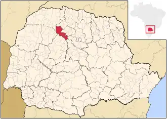 Ligging van de Braziliaanse microregio Floraí in Paraná