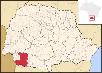 Ligging van de Braziliaanse microregio Francisco Beltrão in Paraná