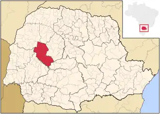 Ligging van de Braziliaanse microregio Goioerê in Paraná