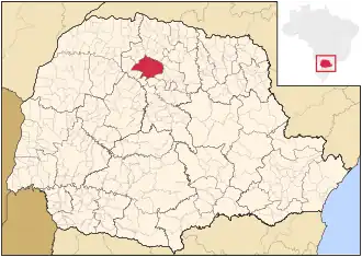 Ligging van de Braziliaanse microregio Maringá in Paraná