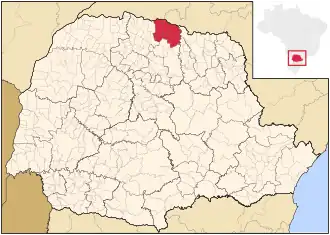 Ligging van de Braziliaanse microregio Porecatu in Paraná