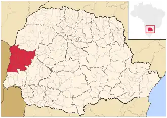 Ligging van de Braziliaanse microregio Toledo in Paraná