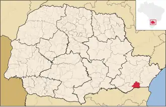 Kaart van Tijucas do Sul