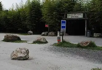 De ingang van het Parc des Félins in 2013