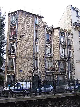 Het pand van de architect Deneux op nummer 185