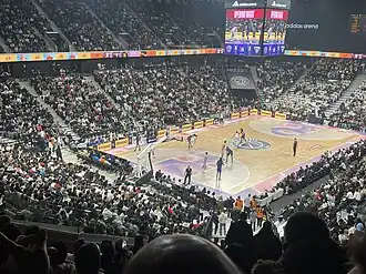 Inauguratiematch van de Adidas Arena, Paris Basketball tegen Saint-Quentin Basket-Ball op 11 februari 2024