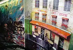 Muurschildering op het metrostation van Denfert-Rochereau