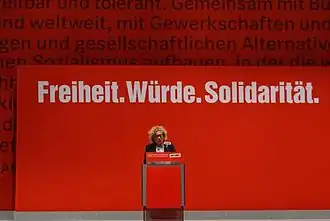 Lösing op een partijdag van Die Linke (2013)