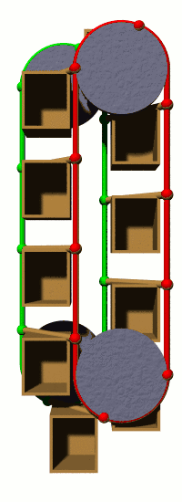 Geanimeerde afbeelding van een paternoster