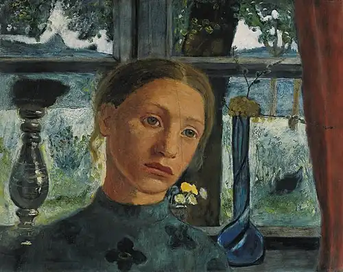 Mädchenkopf vor einem Fenster, ca. 1902, Kunsthalle Bremen