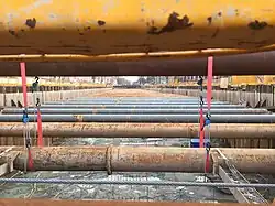 Leeggepompt bassin op 11 maart 2017