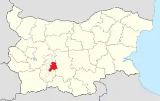 Kaart van Pazardzjik