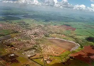 Pederneiras van boven gezien