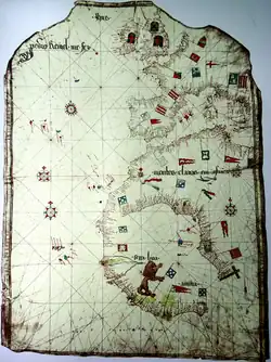 Zeekaart van Pedro Reinel uit 1485