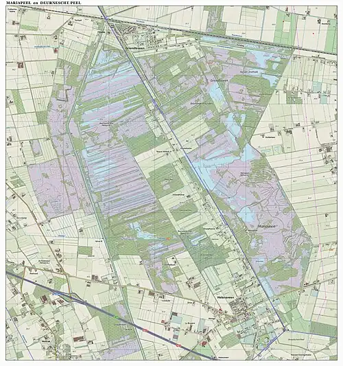 Mariapeel en Deurnesche Peel, topografie