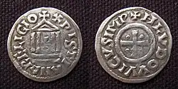 Penning of denarius, zilver, Lodewijk de Vrome, z.j. (813–840).