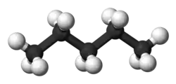 Molecuulmodel van n-pentaan
