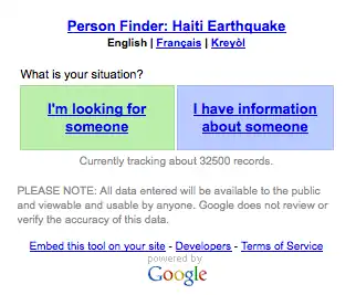 Google Person Finder