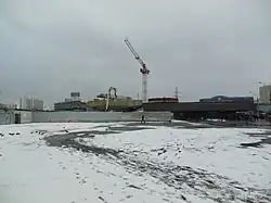 Het stationsgebouw in februari 2016